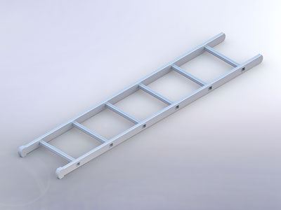 Escalera de aluminio para andamios